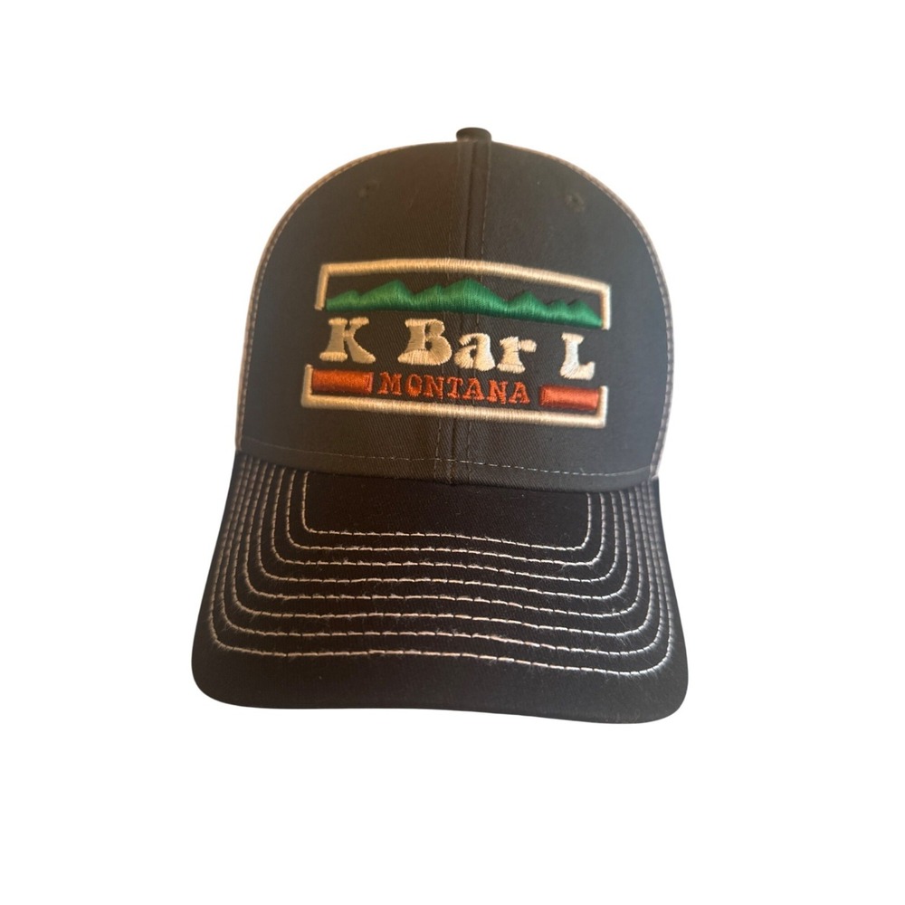 K Bar L Montana Trucker Hat Adjustable Snapback Mesh Back Cotton/Polyester